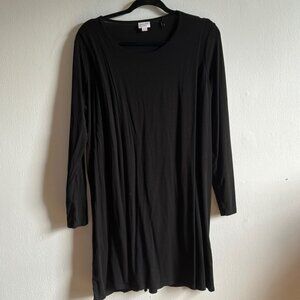 Boob Design Sz M Black Maternity Nursing Casual Long Sleeves Dress